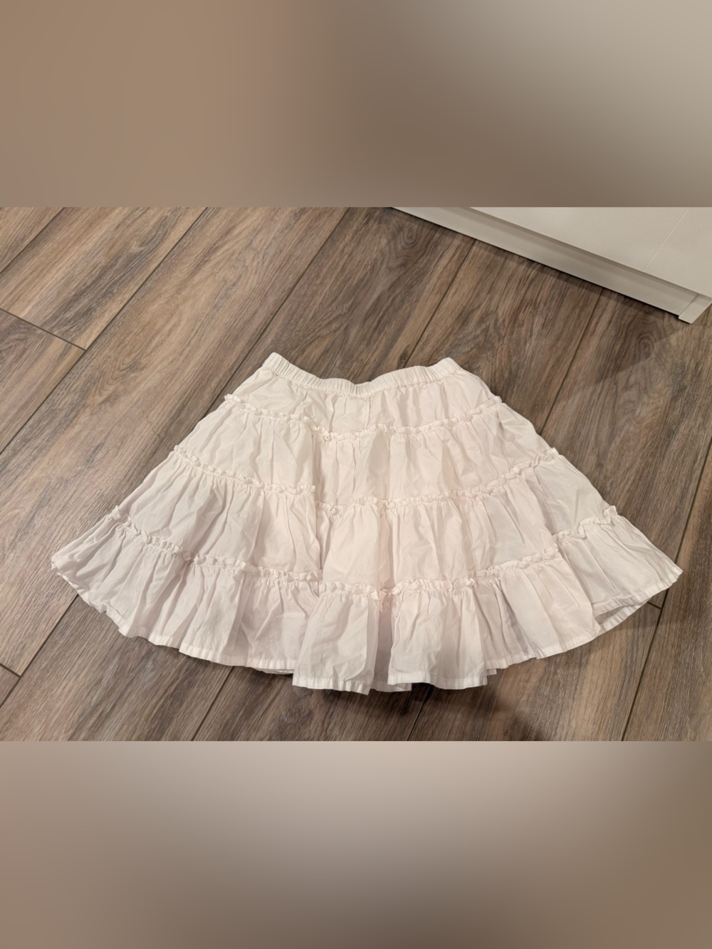 Crewcuts White Tiered Ruffle Skirt